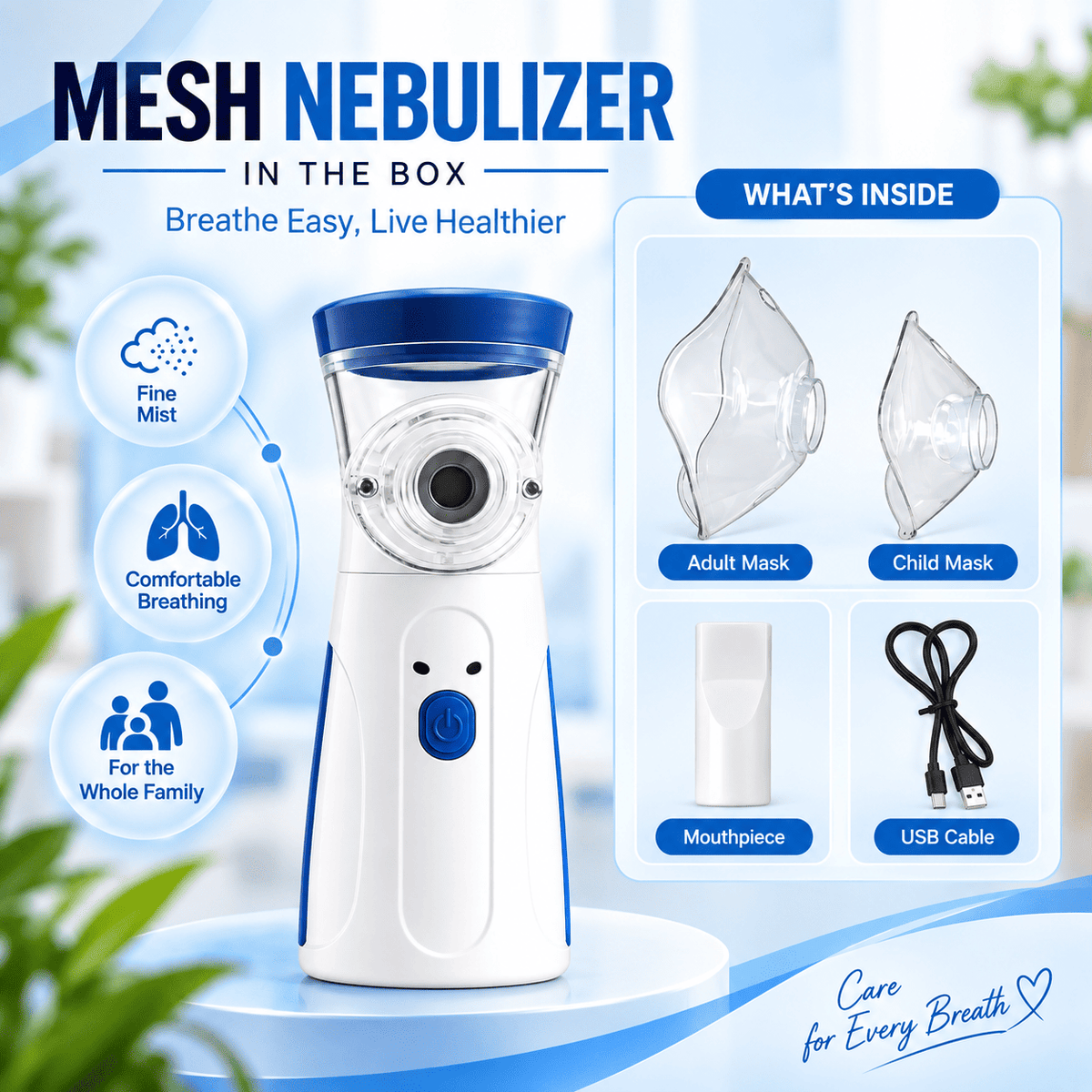 Portable Mesh Nebulizer